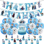 MVVKUUI Frozen Theme Party Decorations Kit - 49 Pcs, Easy DIY for Kids' Birthday Party