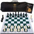 Mynnnat Professional Chess Set | Thick Roll-Up Board, Travel Bag & Training Booklet