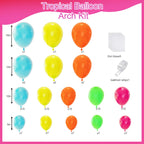 MYXTDAY Tropical Balloon Arch Garland Kit – 119 Pcs Rainbow Hawaii Balloons for Parties, Backdrops