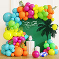 MYXTDAY Tropical Balloon Arch Garland Kit – 119 Pcs Rainbow Hawaii Balloons for Parties, Backdrops