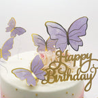 Naiircool 100Pcs Butterfly Cake Toppers – 3D Pink Purple Gold, Cake Decorations