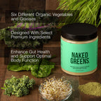 NAKED Super Greens Powder – Organic Greens, 35 Servings, Vegan & Non-GMO