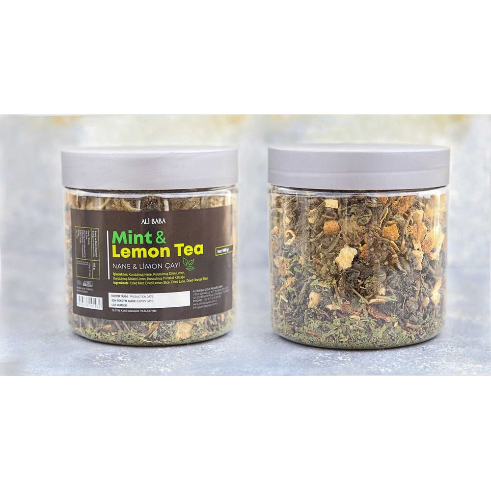 Ali Baba Mint & Lemon Tea (Kavanoz Nane & Limon Cayi) 100 g