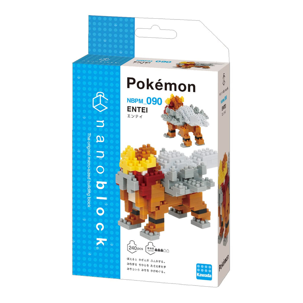 Nanoblock Pokemon Entei – 240-Piece Nano Block Kit | Official Kawada Licensed