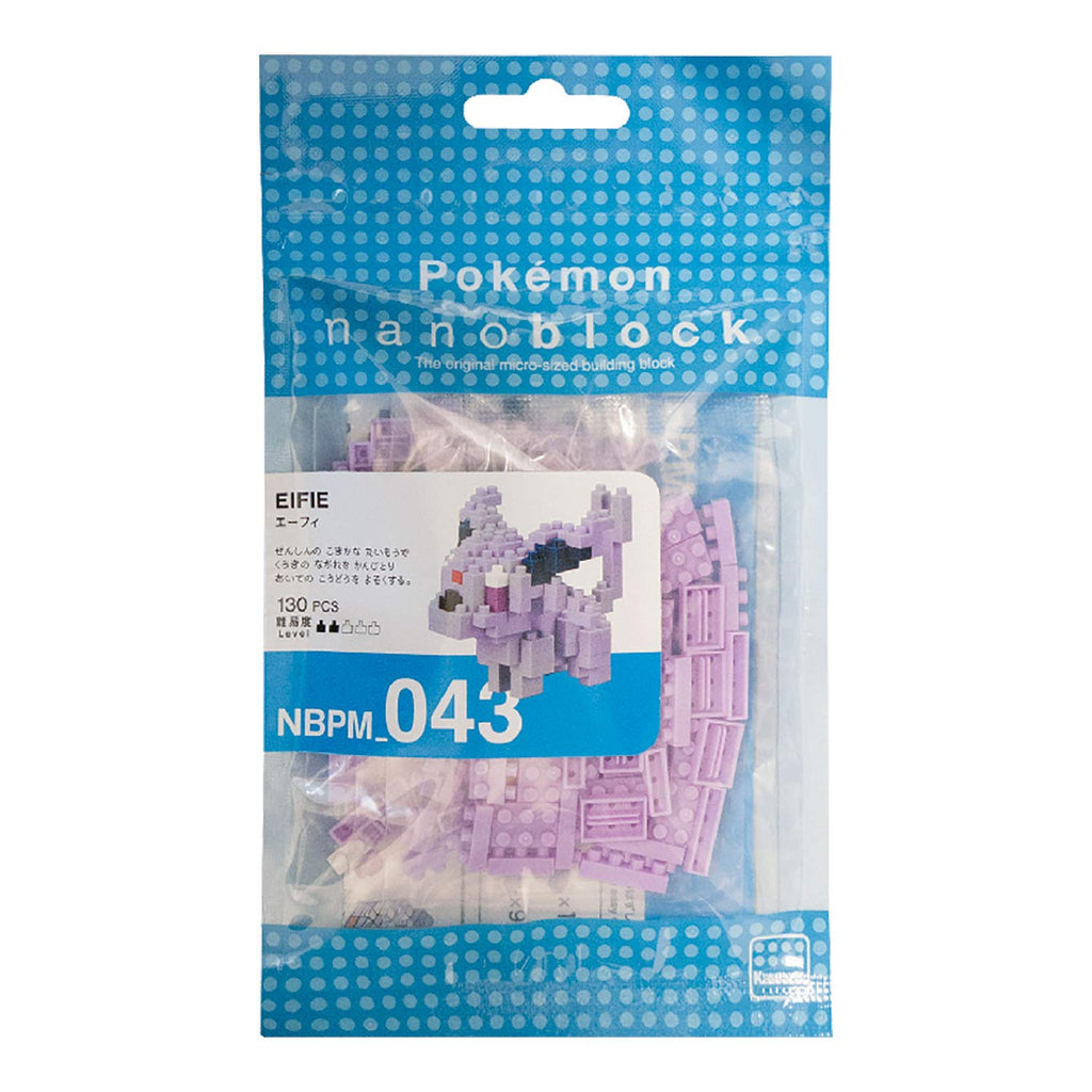 Nanoblock Pokemon Espeon Building Kit – 140 Pieces, 1.8-inch Tall, Level 2