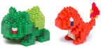 Nanoblock Hitokage & Bulbasaur 2-Set Bundle – Adjustable Pokemon Characters (Japan Import)