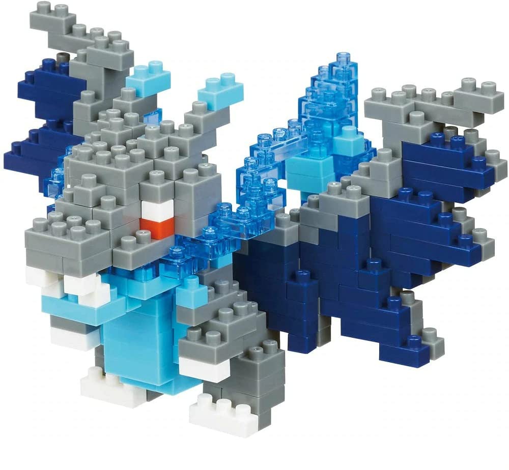 Nanoblock Pokemon Mega Charizard X – 320-Piece Nano Block Build (2.36" Tall)
