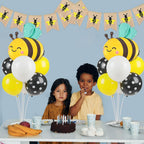 Naozinebi 4 Sets Bee Baby Shower Balloons Stand Kit – Honey Bee Centerpieces for Tables