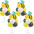 Naozinebi 4 Sets Bee Baby Shower Balloons Stand Kit – Honey Bee Centerpieces for Tables