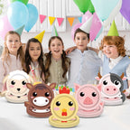 Naozinebi 50 Count Farm Animal Party Plates — Farmhouse Shaped Disposable Tableware
