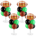 Naozinebi 4 Sets Football Party Balloons Stand Kit with Rugby Ball Foil Balloons – Centerpiece for Tables & Sports Events