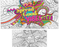 Naozinebi Giant Mandala Coloring Posters — Large Motivational Coloring Tablecloth for All Ages