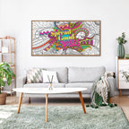 Naozinebi Giant Mandala Coloring Posters — Large Motivational Coloring Tablecloth for All Ages