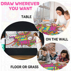 Naozinebi Giant Mandala Coloring Posters — Large Motivational Coloring Tablecloth for All Ages