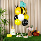 Naozinebi 4 Sets Bee Baby Shower Balloons Stand Kit – Honey Bee Centerpieces for Tables