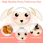 Naozinebi 50 Count Farm Animal Party Plates — Farmhouse Shaped Disposable Tableware