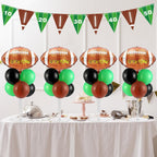 Naozinebi 4 Sets Football Party Balloons Stand Kit with Rugby Ball Foil Balloons – Centerpiece for Tables & Sports Events