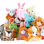 Nasidear 32-Pack Mini Plush Animals – 3-Inch Lanyard Plush Party Favors