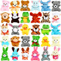 Nasidear 32-Pack Mini Plush Animals – 3-Inch Lanyard Plush Party Favors