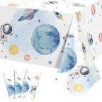 NatNarr 3-Pack First Trip Around The Sun Space Tablecloths — 54x108 in Waterproof