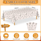NatNarr 3-Pack Western Cowboy Tablecloths 54x108 in – Waterproof, Disposable Rodeo Decor