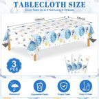NatNarr 3-Pack First Trip Around The Sun Space Tablecloths — 54x108 in Waterproof