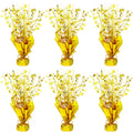 NatNarr 6 Pack Metallic Foil Spray Centerpiece – Gold Star Table Decorations for Birthday, Wedding & Party