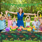 NatNarr 3 Pack Dinosaur Tablecloths – 54x108-Inch Disposable Waterproof Table Cover for Rectangular Tables
