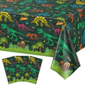 NatNarr 3 Pack Dinosaur Tablecloths – 54x108-Inch Disposable Waterproof Table Cover for Rectangular Tables
