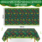 NatNarr 3 Pack Dinosaur Tablecloths – 54x108-Inch Disposable Waterproof Table Cover for Rectangular Tables
