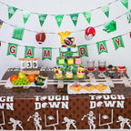 NatNarr 3 Pack Football Tablecloths – 54 x 108 in Disposable Touchdown Table Covers