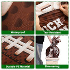 NatNarr 3 Pack Football Tablecloths – 54 x 108 in Disposable Touchdown Table Covers