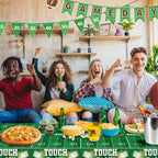 NatNarr 3 Pack Football Tablecloths – 54 x 108 in Disposable Touchdown Table Covers