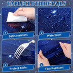 NatNarr Galaxy Tablecloth 3 Pack - 54x108 in Waterproof Disposable Party Cover