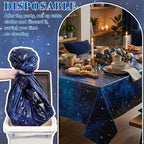 NatNarr Galaxy Tablecloth 3 Pack - 54x108 in Waterproof Disposable Party Cover