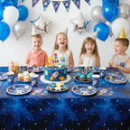 NatNarr Galaxy Tablecloth 3 Pack - 54x108 in Waterproof Disposable Party Cover