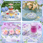 NatNarr Hydrangea Napkins 100 Pcs – Floral Blue and Purple Hydrangea Pattern