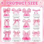 NatNarr 12 Pcs Pink Bow Honeycomb Centerpieces – Coquette Theme Party Decorations