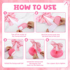 NatNarr 12 Pcs Pink Bow Honeycomb Centerpieces – Coquette Theme Party Decorations