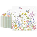 NatNarr 100 Pcs Wildflower Napkins – 2-Ply Floral Cocktail Napkins