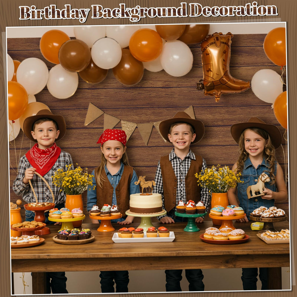 NatNarr 3 Pack Wood Grain Tablecloths | 54 x 108 in Disposable Rustic Rectangular Covers