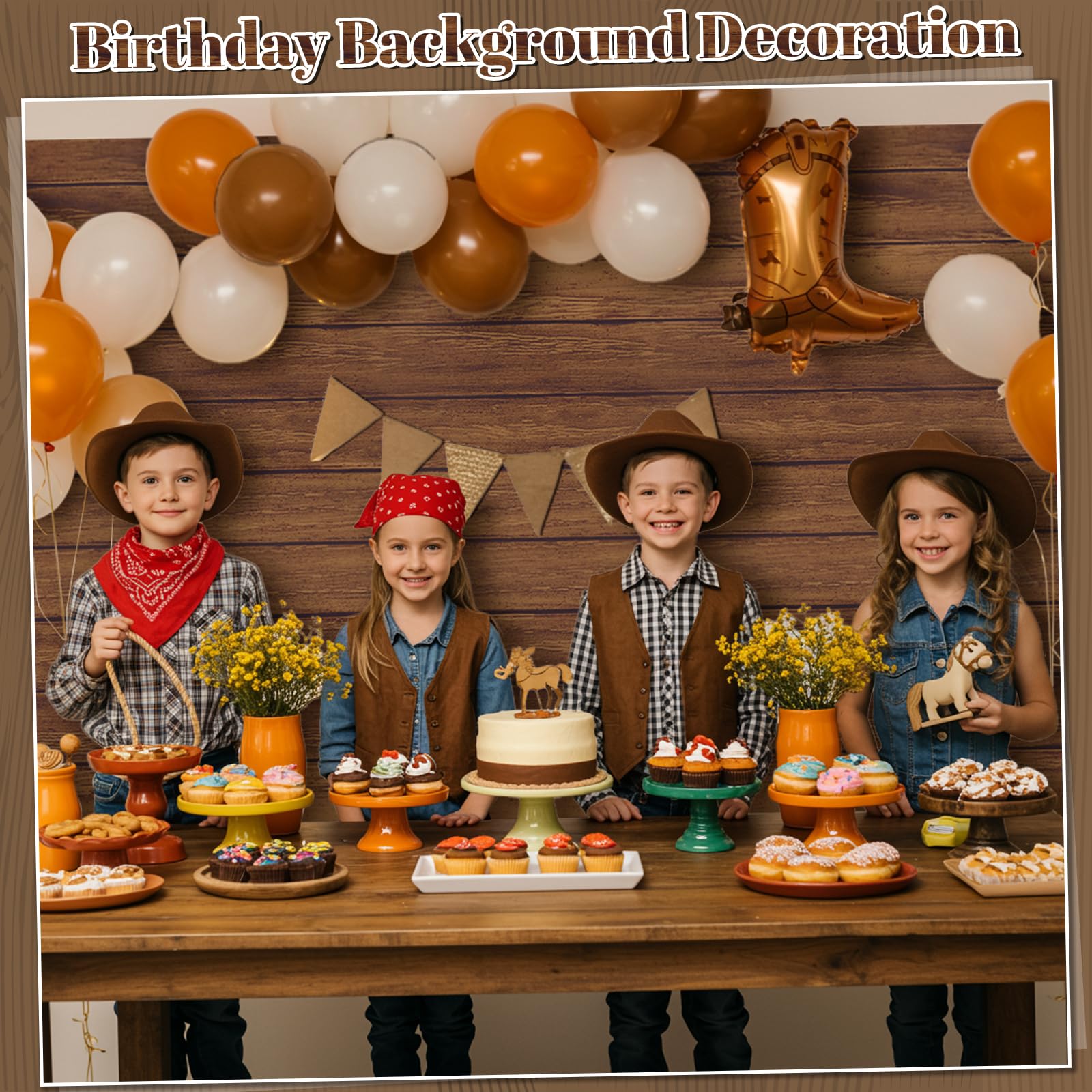 NatNarr 3 Pack Wood Grain Tablecloths | 54 x 108 in Disposable Rustic Rectangular Covers