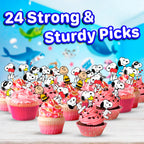 Natural Behaviour 24x Cute Dog Cupcake Toppers – Strong Birthday Decor for Kids