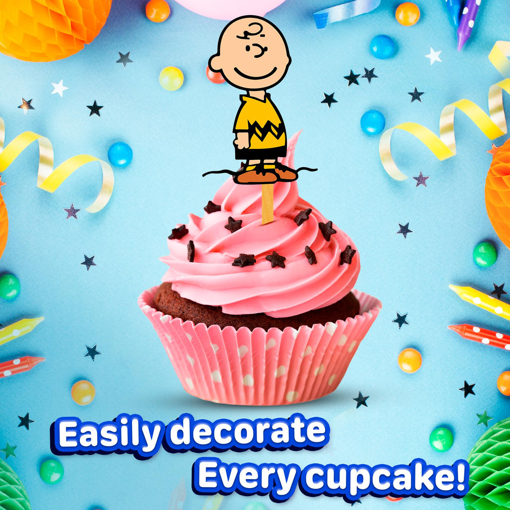 Natural Behaviour 24x Cute Dog Cupcake Toppers – Strong Birthday Decor for Kids
