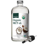 Natural Force Organic MCT Oil – Pure Glass Bottle, 100% Virgin Coconut Oil, Keto, Paleo, Kosher & Vegan
