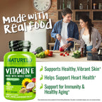 NATURELO Vitamin E 180 mg from Organic Whole Foods – Vegan, Non-GMO, Soy Free, 90 Capsules (Pack of 2)