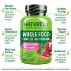 Naturelo Whole Food Multivitamin for Women – Vegan, Non-GMO, with Organic Extracts | 240 Vegan Capsules