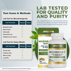 Nature's Lab Mushroom 7 Organic Blend – Immune Support, Cell Function & Endurance (90 Capsules) Pack of 2