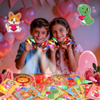NAWITDA 30 Pack Valentines Day Classroom Gifts for Kids – LED Finger Light Cards & Light-Up Valentine Party Favors