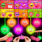 NAWITDA 24 Pack Valentines Day Cards with LED Puffer Balls – Classroom & Party Favors for Kids